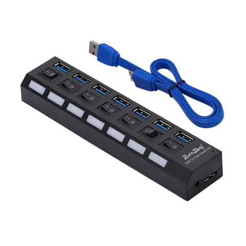 HUB USB 7 PUERTOS HI-SPEED