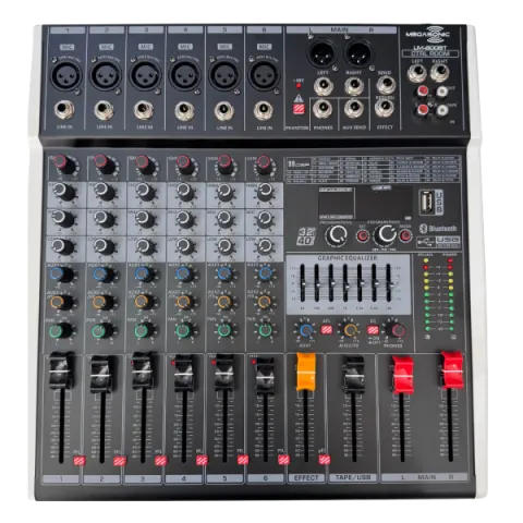 CONSOLA PASIVO 8CH LM-600 BT MEGASONIC