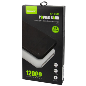 CARGADOR PORTATIL ECOPOWER EP-C515 POWER 12000MAH