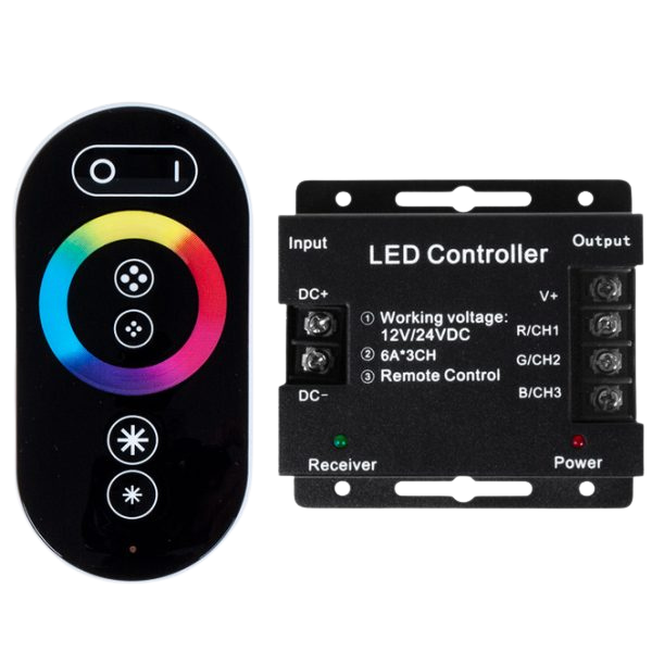 CONTROLADOR RGB 6AX3CH 12/24V