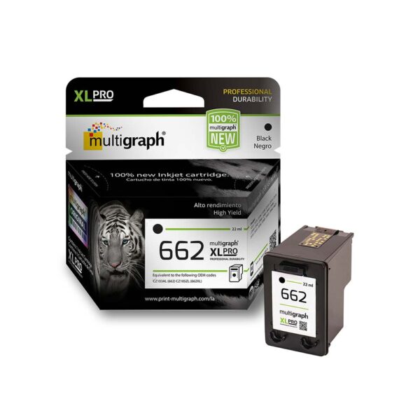 CARTUCHO DE TINTA MULTIGRAPH 662 XLPRO NEGRO