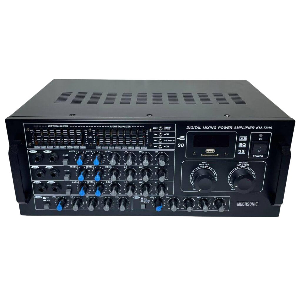 AMPLIFICADOR MEGASONIC KM-7800 120WX2