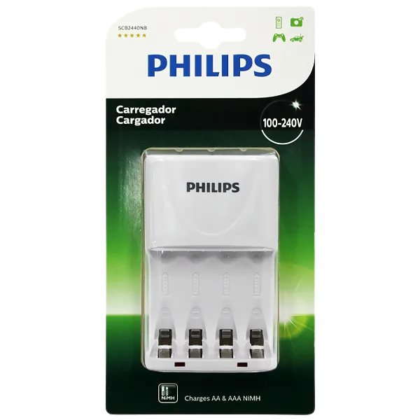 CARGADOR DE PILAS PHILIPS 100-240V