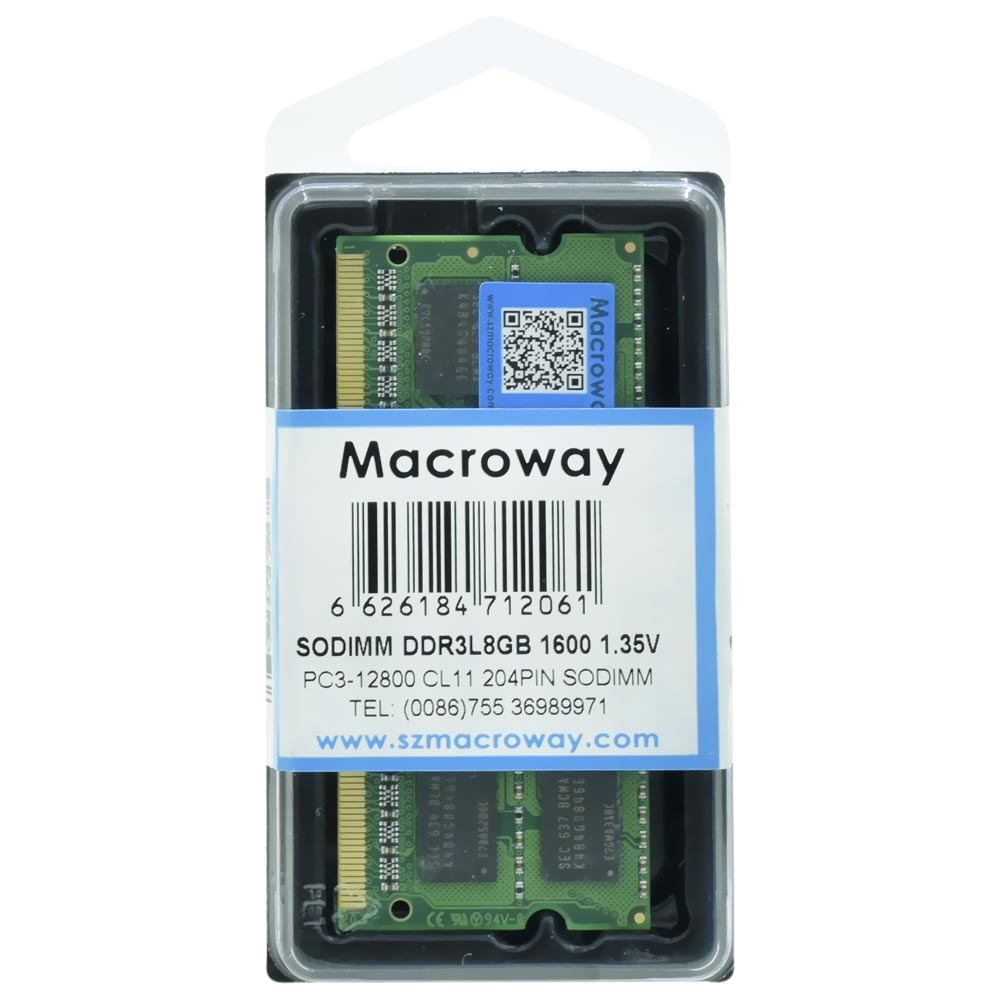 MEMORIA RAM P/ NOTEBOOK MACROWAY SO-DIMM DDR3 8GB 1600