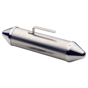 GUIRO CERRADO TORPEDO DE METAL CON PEINE