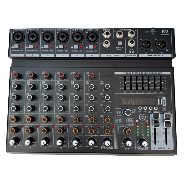CONSOLA PASIVA RV8-CH MEGASONIC